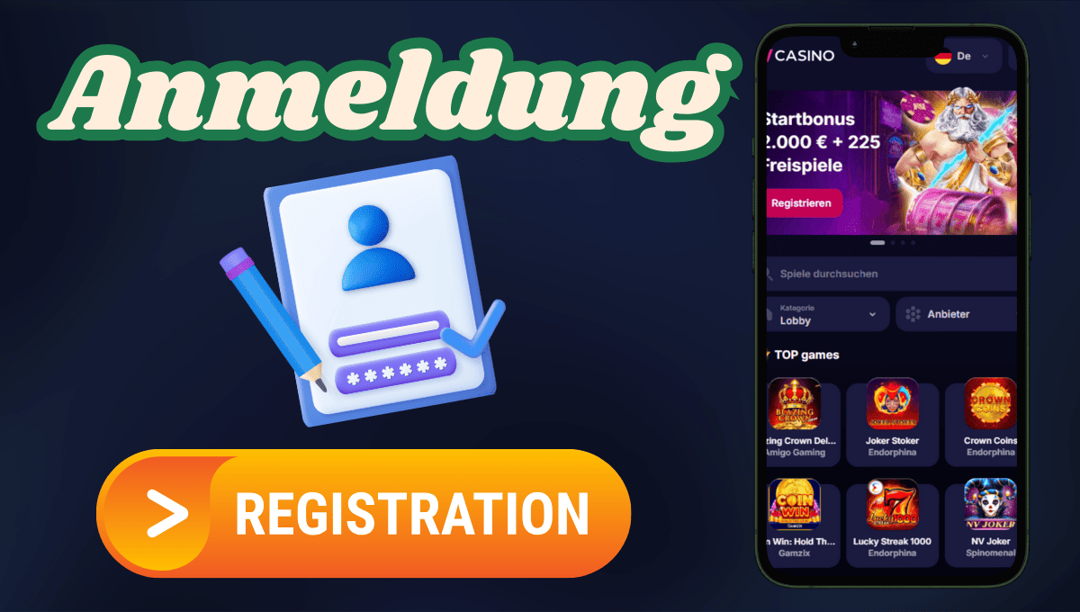 Registrierung im Online Casino